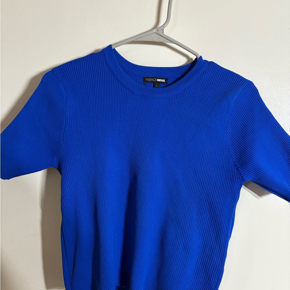 Fashion Nova Royal Blue Knit set